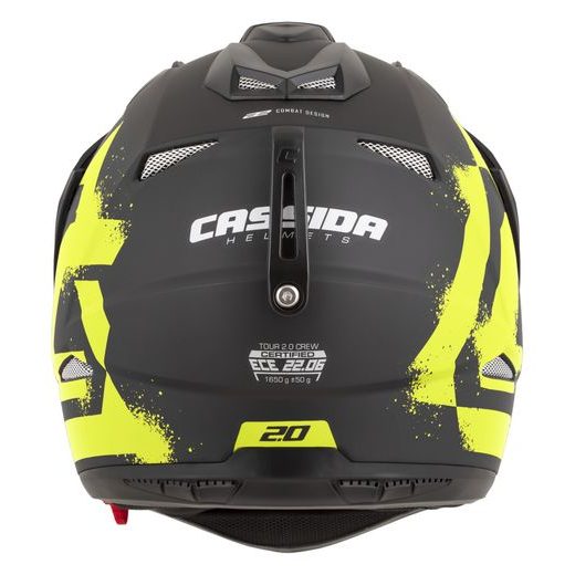 MOTOCROSS HELMET CASSIDA TOUR 2.0 CREW BLACK MATT/YELLOW FLUO S