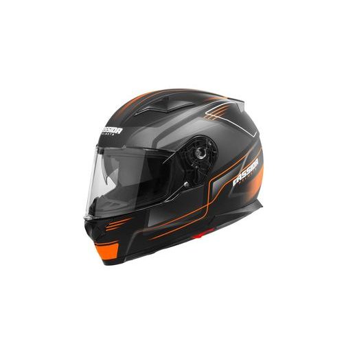 FULL FACE HELMET CASSIDA APEX FUSION BLACK MATT/ ORANGE/ WHITE L