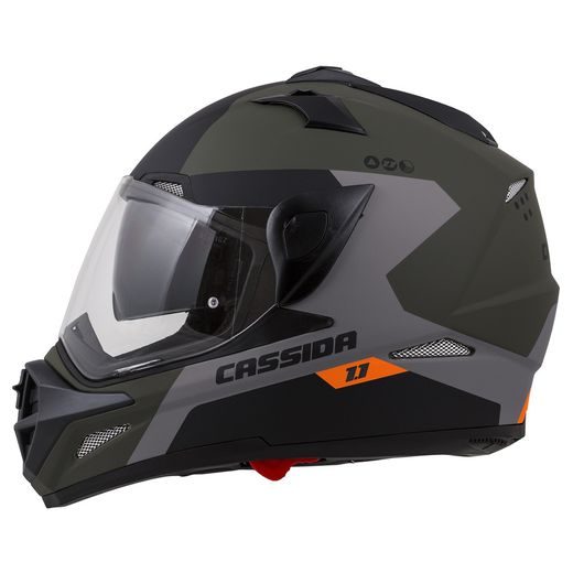 TOURING HELMET CASSIDA TOUR 1.1 SPECTRE MATT ARMY GREEN/ GREY/ ORANGE/ BLACK M