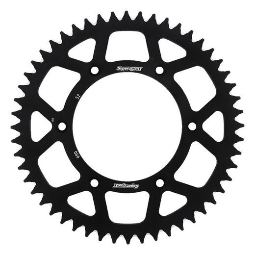 REAR ALU SPROCKET SUPERSPROX RAL-990:52-BLK ČRNA 52T, 520