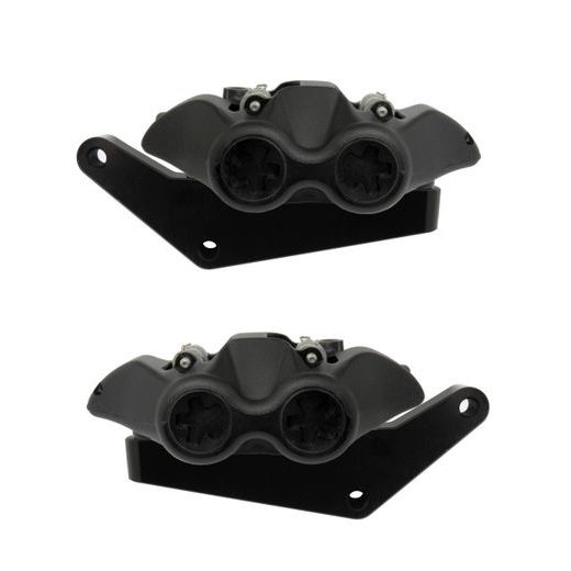 PAIR OF FRONT RADIAL BRAKE CALIPERS + BRAKET ACCOSSATO KITA28 FOR HARLEY DAVIDSON
