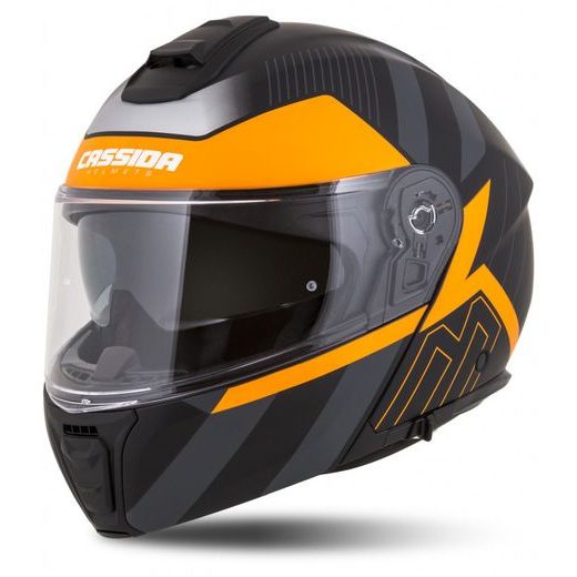 INTEGRALNA ČELADA CASSIDA MODULO 2.1 PROFILE BLACK MATT/GREY/ORANGE XS