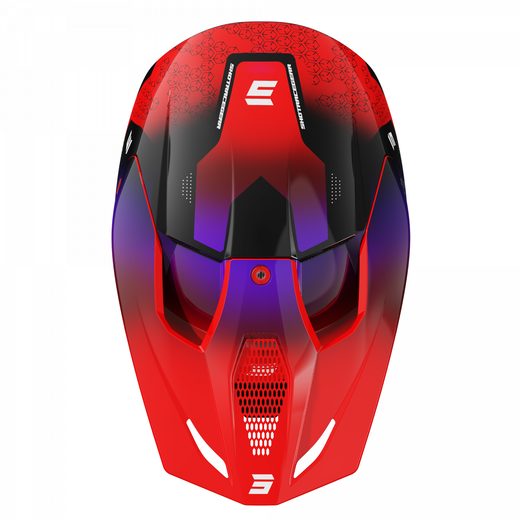 HELMET SHOT FURIOUS KID STREAM A04-21OC-BK2 RED GLOSSY YM