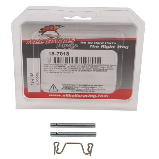 BRAKE PAD RETAINING PIN KIT ALL BALLS RACING BPRPK18-7018