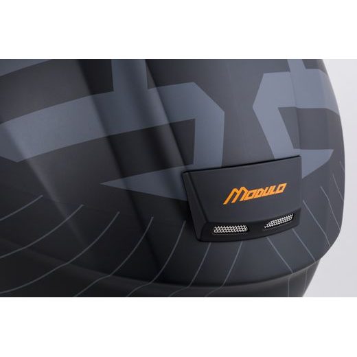 INTEGRALNA ČELADA CASSIDA MODULO 2.1 PROFILE BLACK MATT/GREY/ORANGE XS