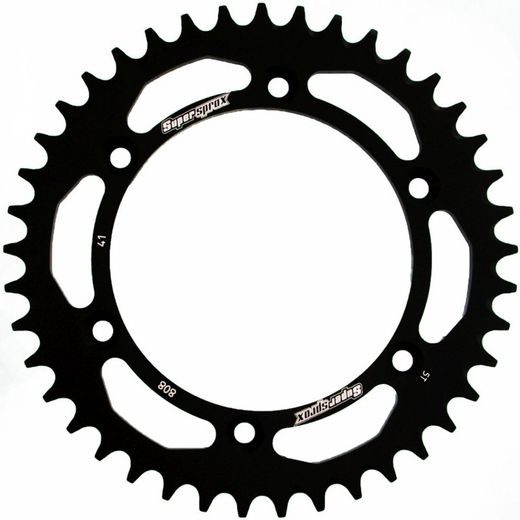 REAR ALU SPROCKET SUPERSPROX RAL-808:41-BLK ČRNA 41T, 520