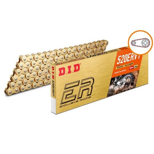 VERIŽNI SET D.I.D CHAIN - ZLAT CHAIN 520 ERVT, X-RING (X, NX, QX, XS), CHK FRONT SPROCKET JT, CHK REAR SPROCKET JT ZA YAMAHA YZ 125 1989-1992
