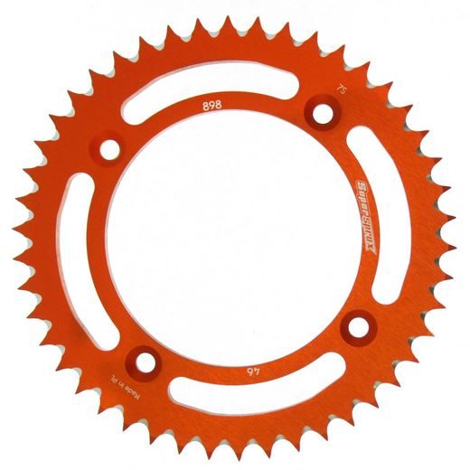 REAR ALU SPROCKET SUPERSPROX RAL-898:46-ORG ORANŽNA 46T, 428