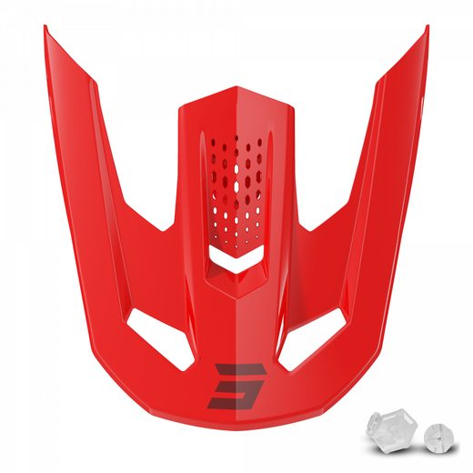 HELMET PEAK SHOT SPEED HEAVY A04-21OB-A02-P01 RED GLOSSY