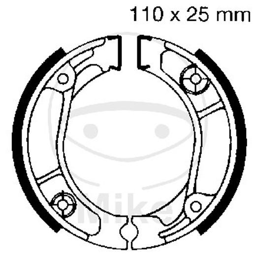 BRAKE SHOE SET EBC H304 INCLUDINGS SPRINGS