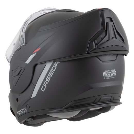 INTEGRALNA ČELADA CASSIDA MULTIFLIP SOLID BLACK MATT/RED/GRAY XS