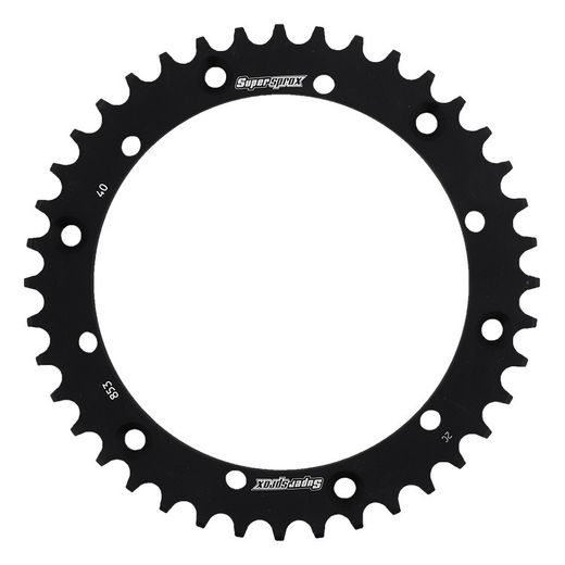 ALUMINIJASTI ZADNJI VERIŽNIK (ZOBNIK) SUPERSPROX RAL-853:40-BLK ČRNA 40T, 520
