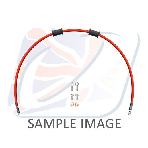 SET ZADNJIH ZAVORNIH CEVI VENHILL POWERHOSEPLUS TRI-9023RS-RD (1 CEV V KOMPLETU) RED HOSES, STAINLESS STEEL FITTINGS