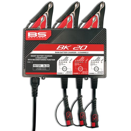 3 CHANNELS BANK BS-BATTERY BK20 (SUITABLE ALSO FOR LITHIUM) 12V 2A