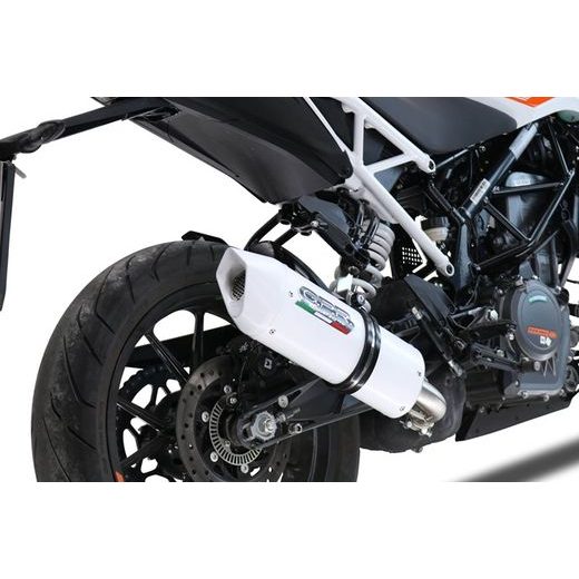SLIP-ON EXHAUST GPR ALBUS EVO4 KT.209.2.ALBE5 WHITE GLOSSY INCLUDING REMOVABLE DB KILLER AND LINK PIPE