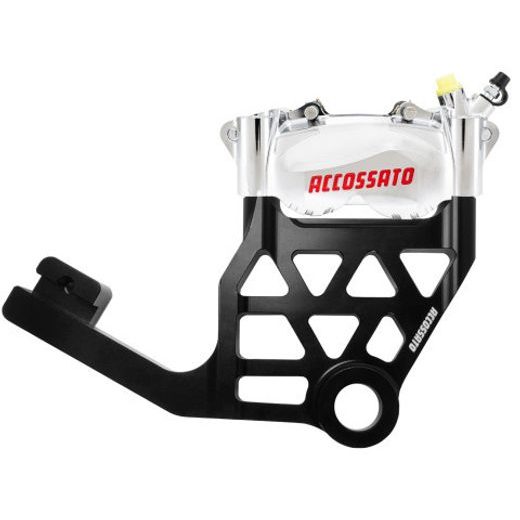 RADIAL BRAKE CALIPER KIT REAR + BRAKE FLANGE ACCOSSATO KITA33 FOR HARLEY DAVIDSON TOURING
