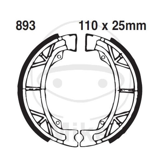 BRAKE SHOE SET EBC 893 VZMETI NISO PRILOŽENE