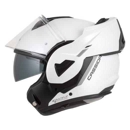 INTEGRALNA ČELADA CASSIDA MULTIFLIP SOLID BLACKOUT PEARL WHITE/BLACK S