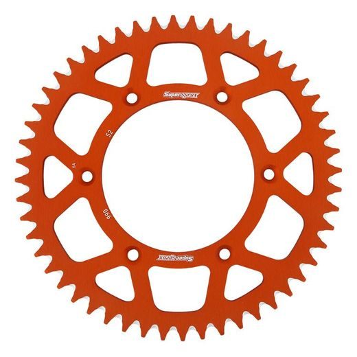 REAR ALU SPROCKET SUPERSPROX RAL-990:52-ORG ORANŽNA 52T, 520