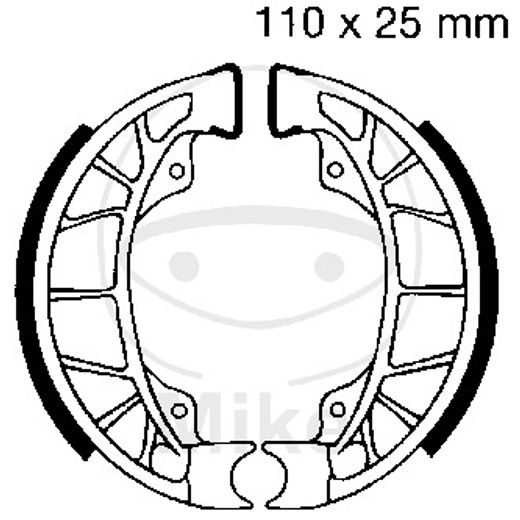 BRAKE SHOE SET EBC 899 VZMETI NISO PRILOŽENE