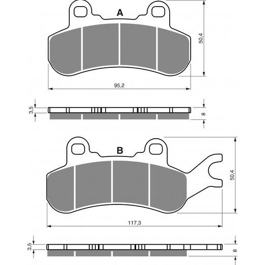 ZAVORNE OBLOGE GOLDFREN 378 S33 OFF-ROAD REAR