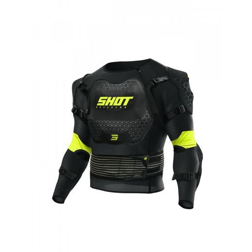 PROTECTIVE VEST SHOT OPTIMAL KID 2.0 A06-22B1-AK1-02 BLACK / NEON YELLOW M