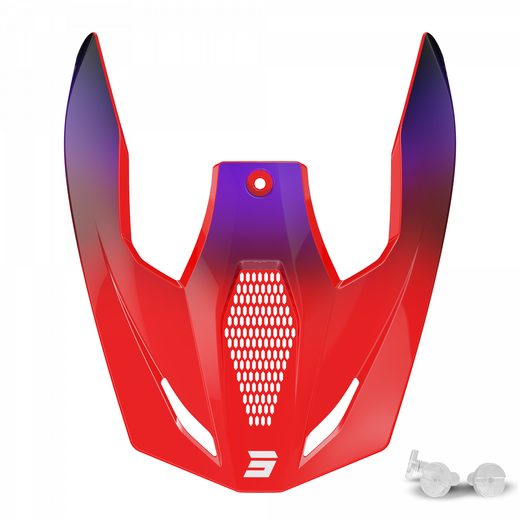 HELMET PEAK SHOT FURIOUS KID STREAM A04-21OC-BK2-P01 RED GLOSSY