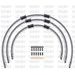 STANDARD FRONT BRAKE HOSE KIT VENHILL POWERHOSEPLUS BMW-4001FB (3 CEVI V KOMPLETU) CLEAR HOSES, BLACK FITTINGS