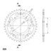 VERIŽNI SET D.I.D CHAIN - SREBRNA CHAIN 525 VX, X-RING (X, NX, QX, XS), CHK FRONT SPROCKET JT CHK RUBBER CUSHIONED, CHK REAR SPROCKET SUPERSPROX STEALTH ZA APRILIA RSV4 1000 R (FACTORY) 2010-2013