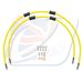 CROSSOVER FRONT BRAKE HOSE KIT VENHILL POWERHOSEPLUS DUC-10008FS-YE (2 CEVI V KOMPLETU) YELLOW HOSES, STAINLESS STEEL FITTINGS