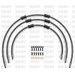 STANDARD FRONT BRAKE HOSE KIT VENHILL POWERHOSEPLUS TRI-9004FB-BK (3 CEVI V KOMPLETU) BLACK HOSES, BLACK FITTINGS