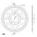 VERIŽNI SET D.I.D CHAIN - ZLAT CHAIN 525 ZVM-X, X-RING (X, NX, QX, XS), CHK FRONT SPROCKET JT CHK RUBBER CUSHIONED, CHK REAR SPROCKET SUPERSPROX ZA BMW HP4 1000 2013-2015