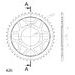 ZADNJI VERIŽNIK (ZOBNIK) SUPERSPROX RFE-239:43-BLK ČRNA 43T, 420