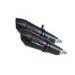 DUAL SLIP-ON EXHAUST GPR NEW GRAND PRIX EVO BLACK TITANIUM D.72.GPAN.BLT TITANIUM MATTE BLACK INCLUDING REMOVABLE DB KILLERS AND LINK PIPES