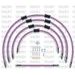 STANDARD FRONT BRAKE HOSE KIT VENHILL POWERHOSEPLUS YAM-11001FS-PU (5 CEVI V KOMPLETU) PURPLE HOSES, STAINLESS STEEL FITTINGS