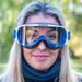GOGGLES ARIETE WABI 14980-ABA CLEAR LENS WHITE / BLUE