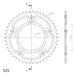 REAR SPROCKET SUPERSPROX STEALTH RST-1792:45-GLD ZLATA 45T, 525