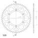 REAR ALU SPROCKET SUPERSPROX RAL-808:51-BLK ČRNA 51T, 520