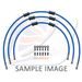 STANDARD FRONT BRAKE HOSE KIT VENHILL POWERHOSEPLUS DUC-7002FB-SB (3 CEVI V KOMPLETU) SOLID BLUE HOSES, BLACK FITTINGS