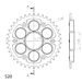 REAR SPROCKET SUPERSPROX STEALTH RST-737:38-BLK ČRNA 38T, 520