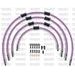 STANDARD FRONT BRAKE HOSE KIT VENHILL POWERHOSEPLUS BMW-11005FB-PU (4 CEVI V KOMPLETU) PURPLE HOSES, BLACK FITTINGS