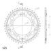 REAR SPROCKET SUPERSPROX STEALTH RST-1792:42-GLD ZLATA 42T, 525