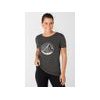 Dámské triko super.natural KR Mountain Mandala Tee pirate grey mel./feather grey/gold