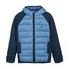 Dětská bunda Color Kids Hybrid Fleece W. Hood, coronet blue