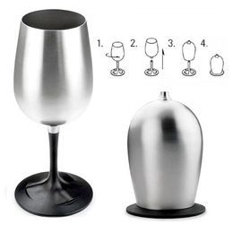 Sklenice GSI Outdoor nerezová skládací, na stopce (bílé víno)