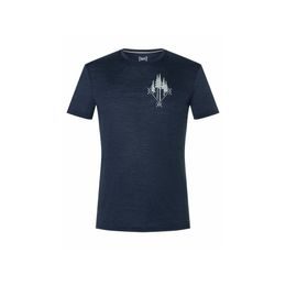 Triko super.natural KR Freeride Tee blue iris mel/feather grey