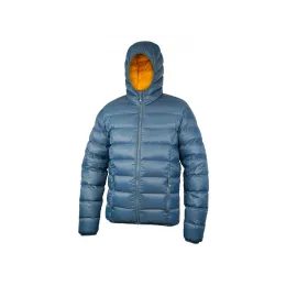 Pánská péřová bunda Warmpeace Vernon majolica blue/nugget gold