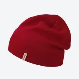 Čepice Kama Merino pletená A153 tmavě červená