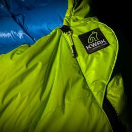 Spacák Kwak Skokan 200cm Nano modrá J-zip + krycí léga