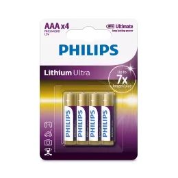 Baterie Philips AAA Lithium Ultra mikro fR03 4ks v balení